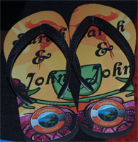 Wedding Flip Flops made with sublimation printing
